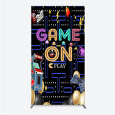 Lofaris Game On Retro Arcade Rectangle Backdrop for Birthday 80s Video Inspired Theme Pixel Party Photo Booth Decor